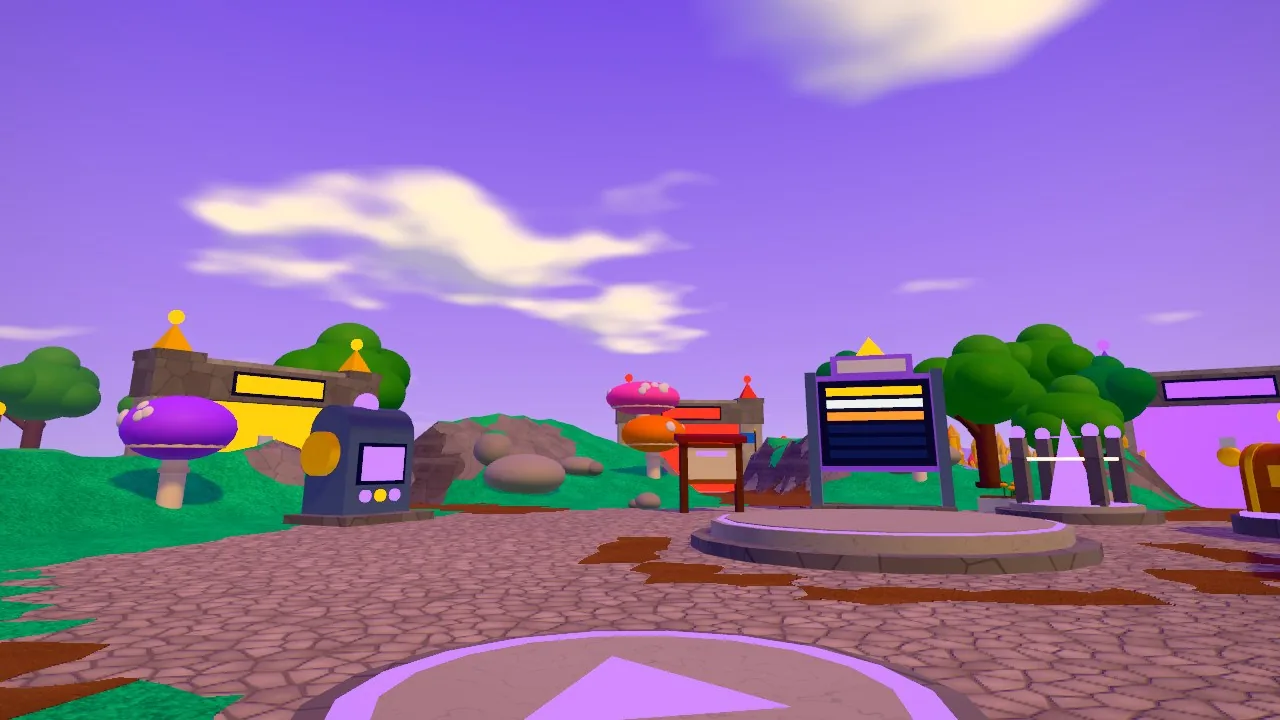 Fluffy Heroes, a pet simulator made with the Game Maker by the BloxMaps team, seen from its spawn